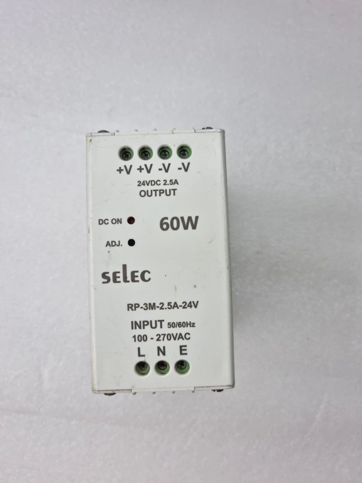 SELEC RP-3M-2.5A-24V POWER SUPPLY 60W 100-270VAC 50/60HZ OUTPUT 24VDC